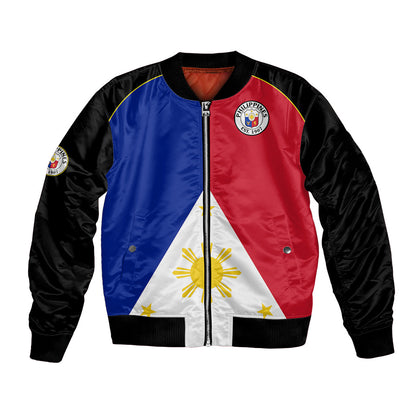 Philippines Concept Home Football Bomber Jacket Pilipinas Flag Black Style 2023