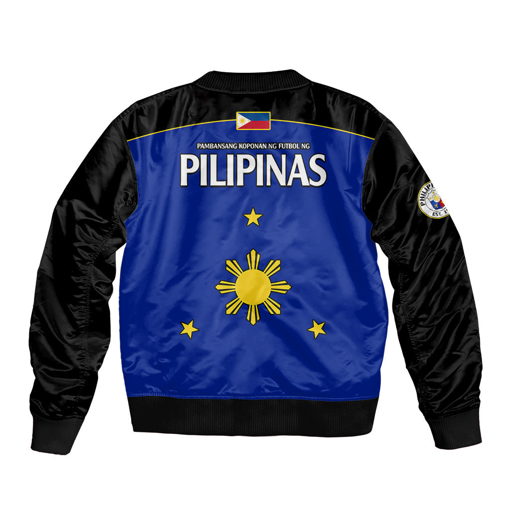 Philippines Concept Home Football Bomber Jacket Pilipinas Flag Black Style 2023