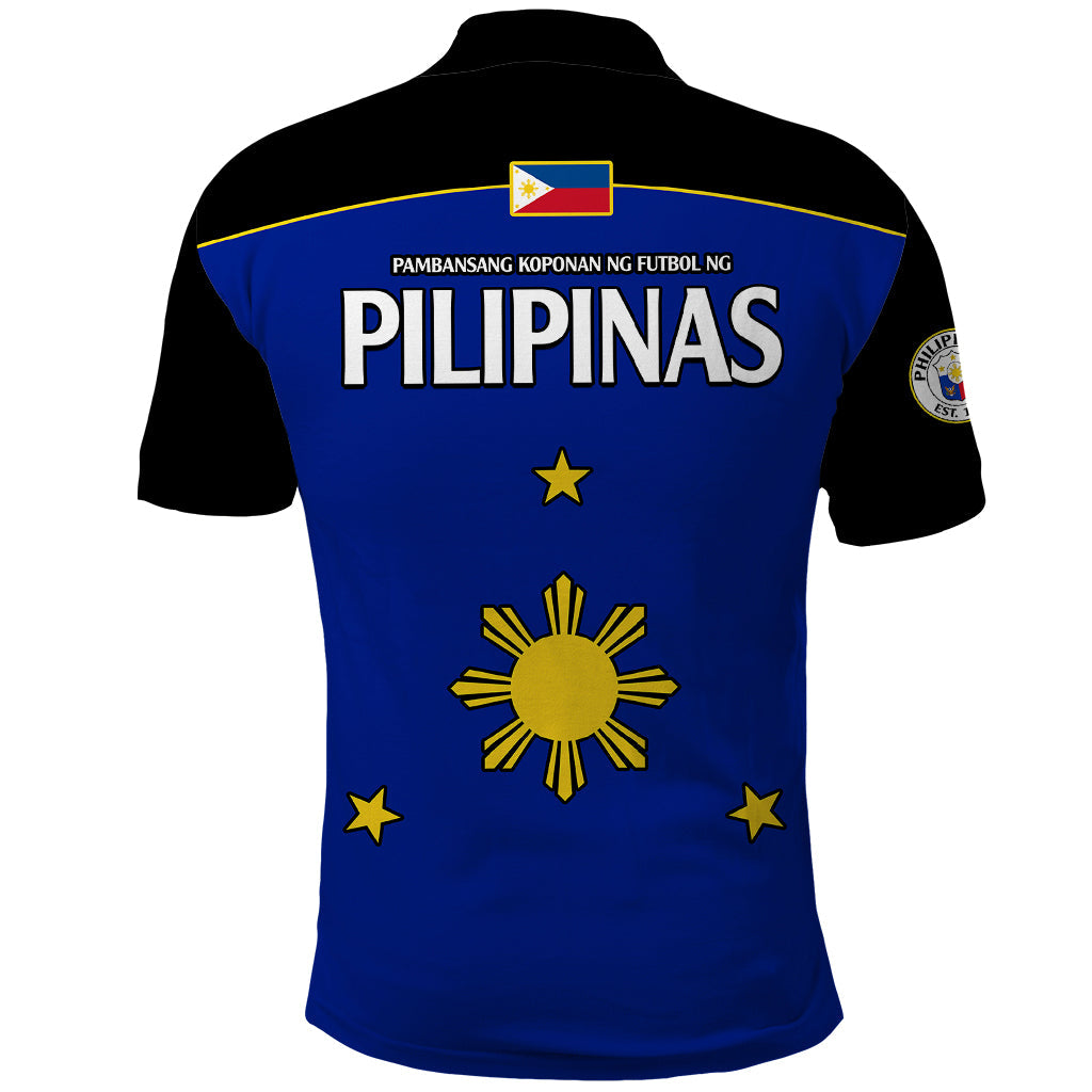 Philippines Concept Home Football Polo Shirt Pilipinas Flag Black Style 2023