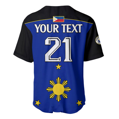 (Custom Text And Number) Philippines Concept Home Football Baseball Jersey Pilipinas Flag Black Style 2023