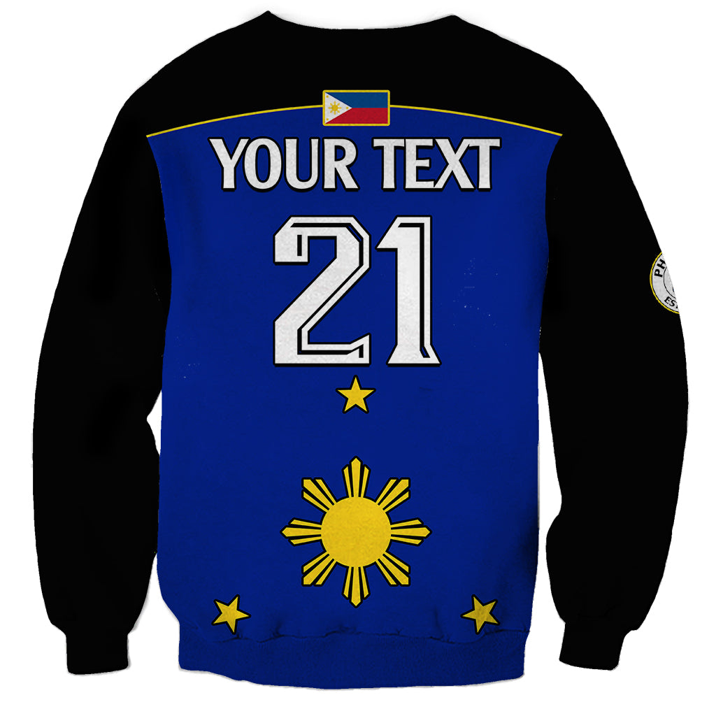 Custom Text And Number Philippines Concept Home Football Sweatshirt Pilipinas Flag Black Style 2023