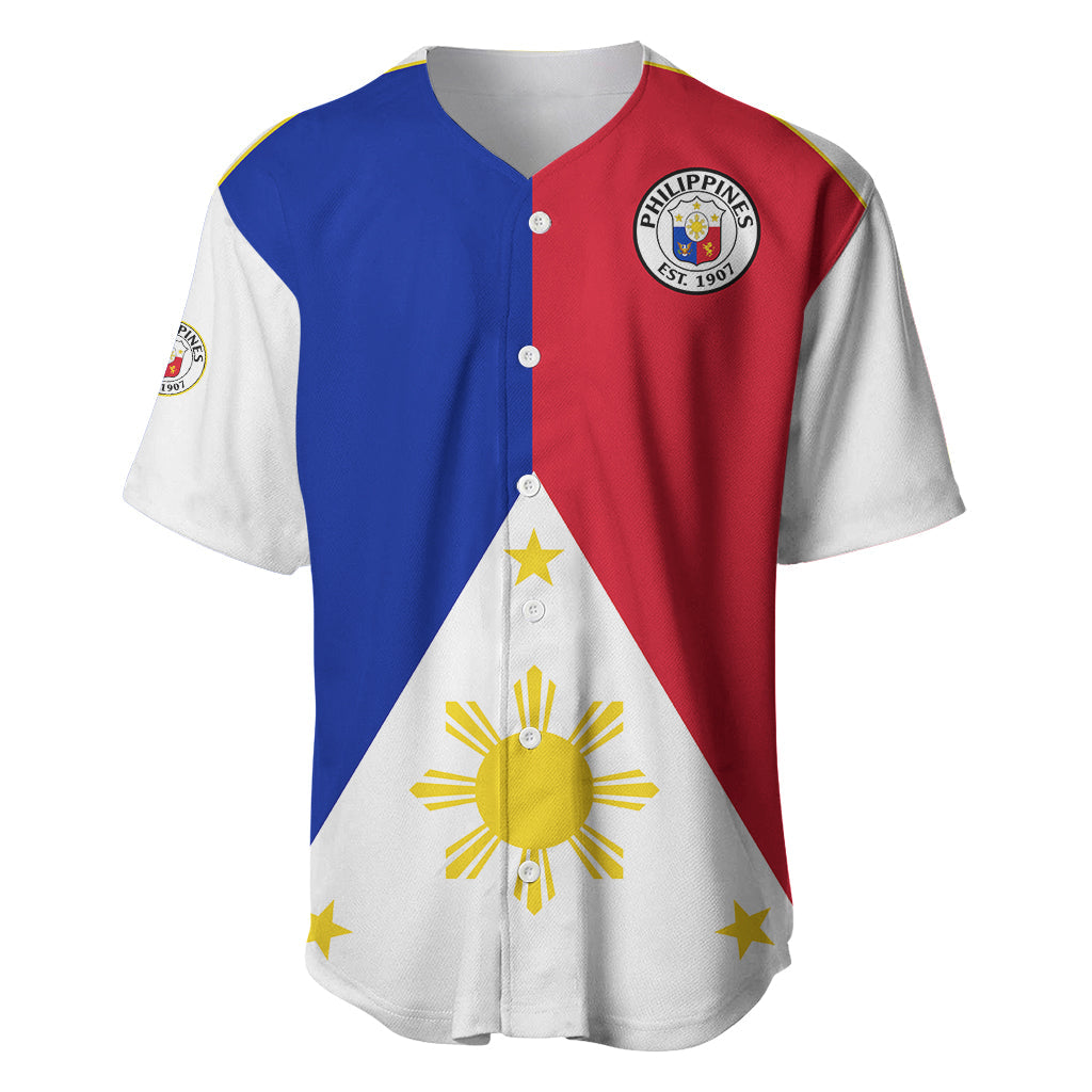 Philippines Concept Home Football Baseball Jersey Pilipinas Flag White Style 2023