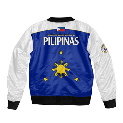 Philippines Concept Home Football Bomber Jacket Pilipinas Flag White Style 2023
