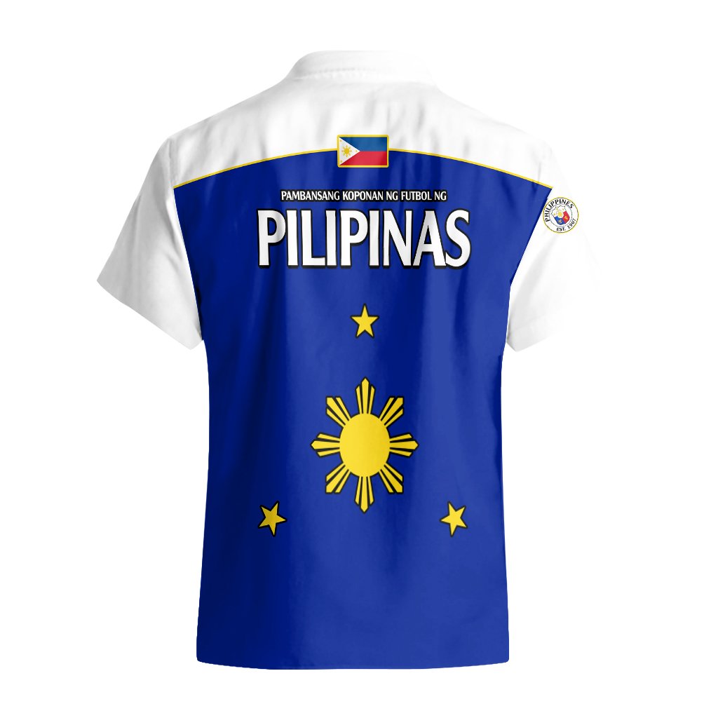 Philippines Concept Home Football Hawaiian Shirt Pilipinas Flag White Style 2023