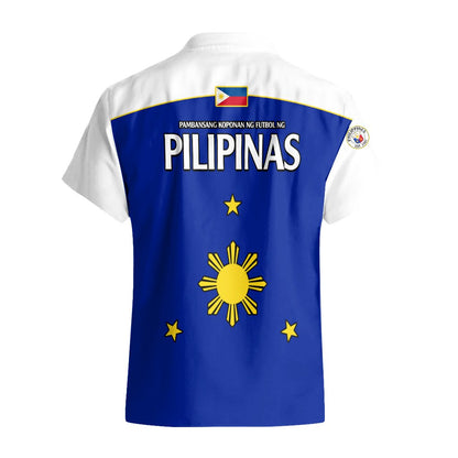Philippines Concept Home Football Hawaiian Shirt Pilipinas Flag White Style 2023