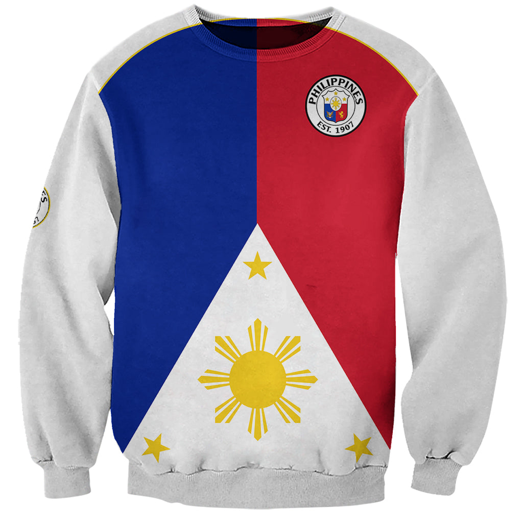Philippines Concept Home Football Sweatshirt Pilipinas Flag White Style 2023