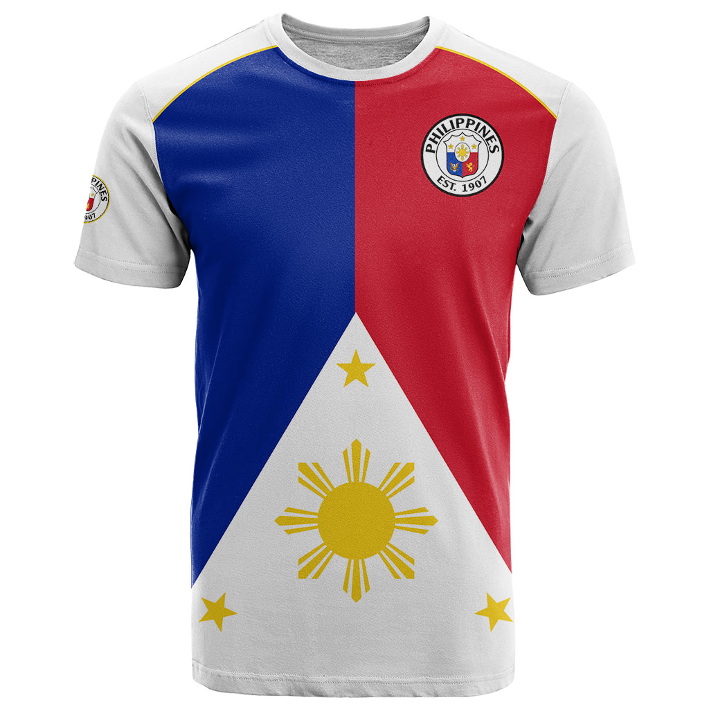 Philippines Concept Home Football T Shirt Pilipinas Flag White Style 2023