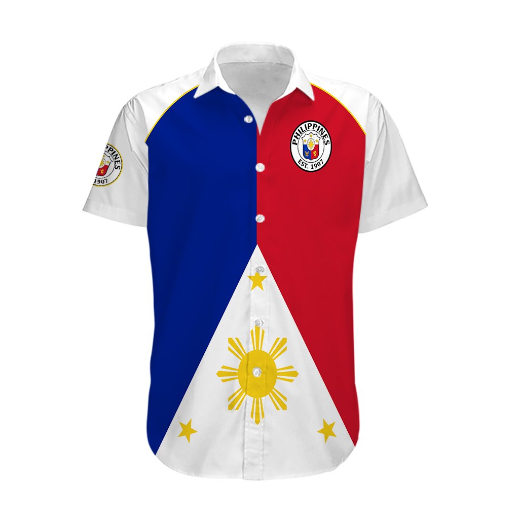 Custom Text And Number Philippines Concept Home Football Hawaiian Shirt Pilipinas Flag White Style 2023