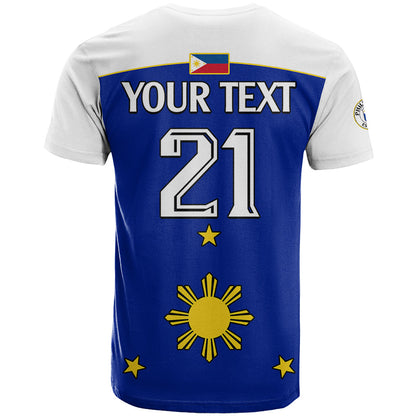 Custom Text And Number Philippines Concept Home Football T Shirt Pilipinas Flag White Style 2023