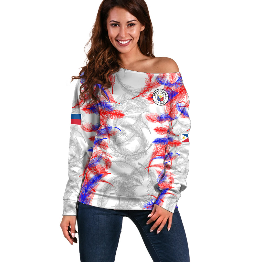 2023 Philippines Anzkals Football Off Shoulder Sweater Pilipinas Be Unique
