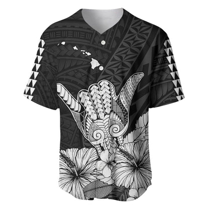 Hawaii Shaka Sign Baseball Jersey Black Version