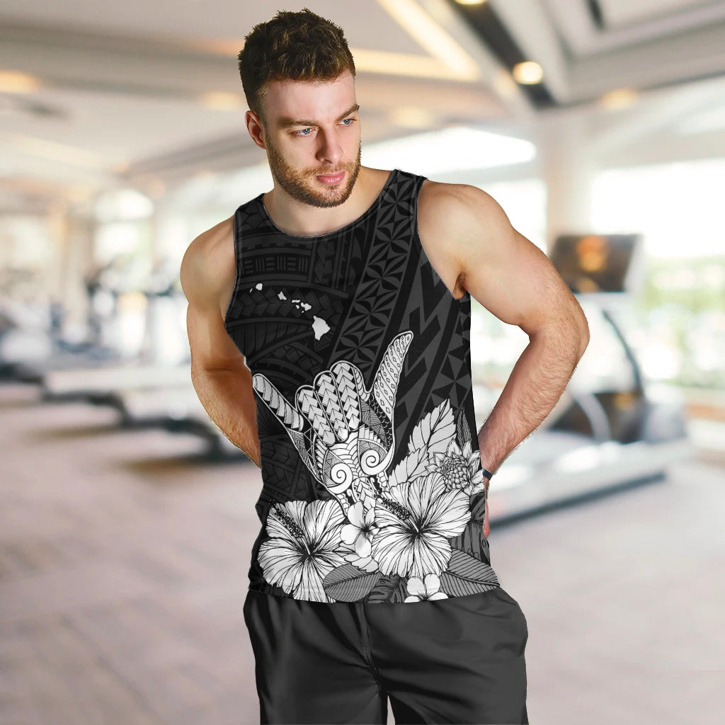 Hawaii Shaka Sign Men Tank Top Black Version
