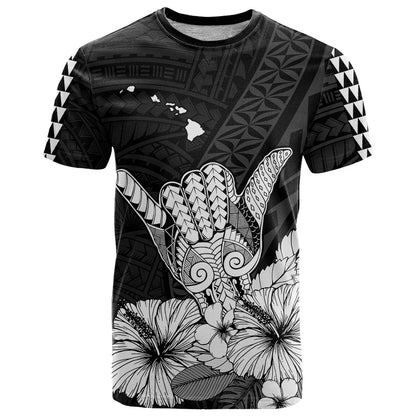 Hawaii Shaka Sign T Shirt Black Version