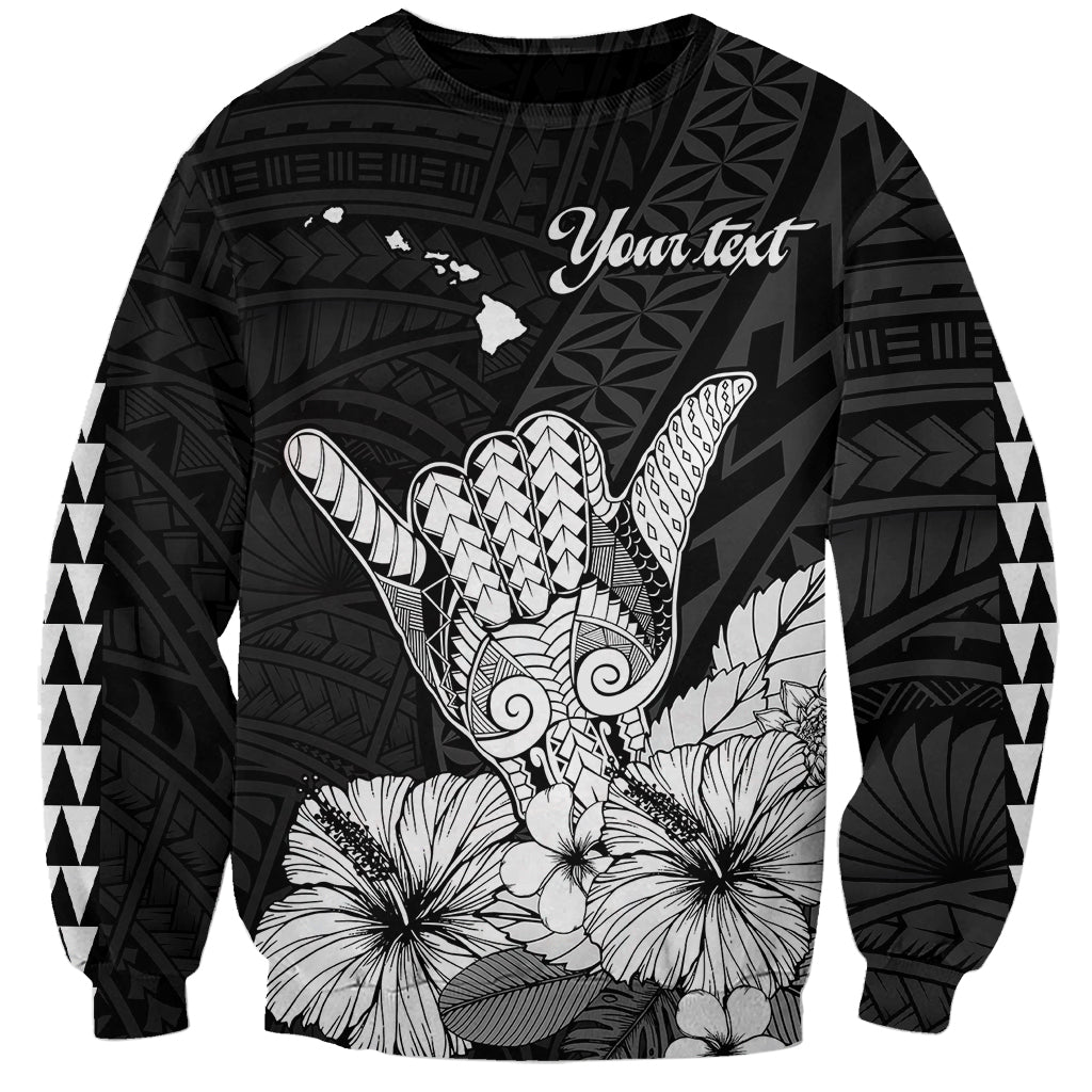 Custom Personalised Hawaii Shaka Sign Sweatshirt Black Version