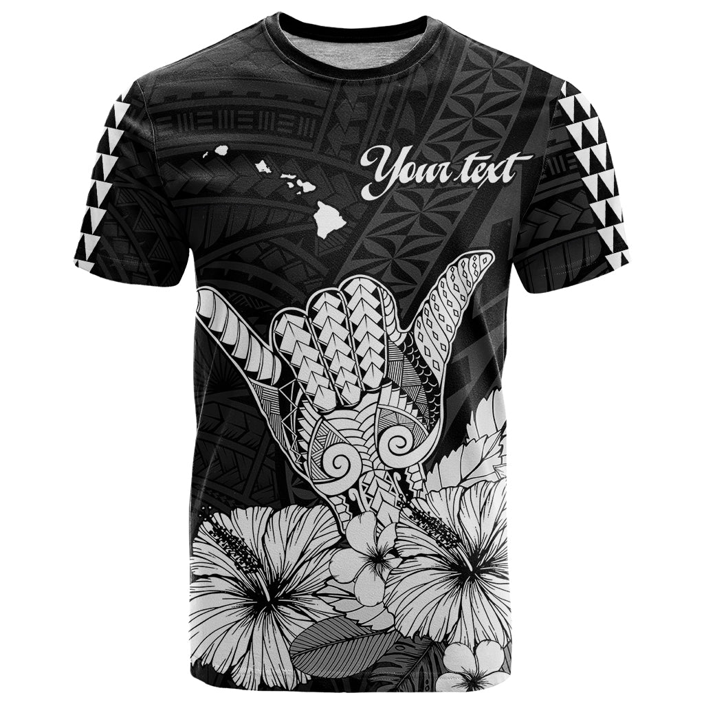 (Custom Personalised) Hawaii Shaka Sign T Shirt Black Version