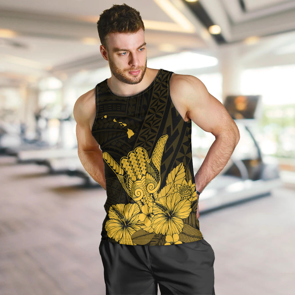 Hawaii Shaka Sign Men Tank Top Gold Version