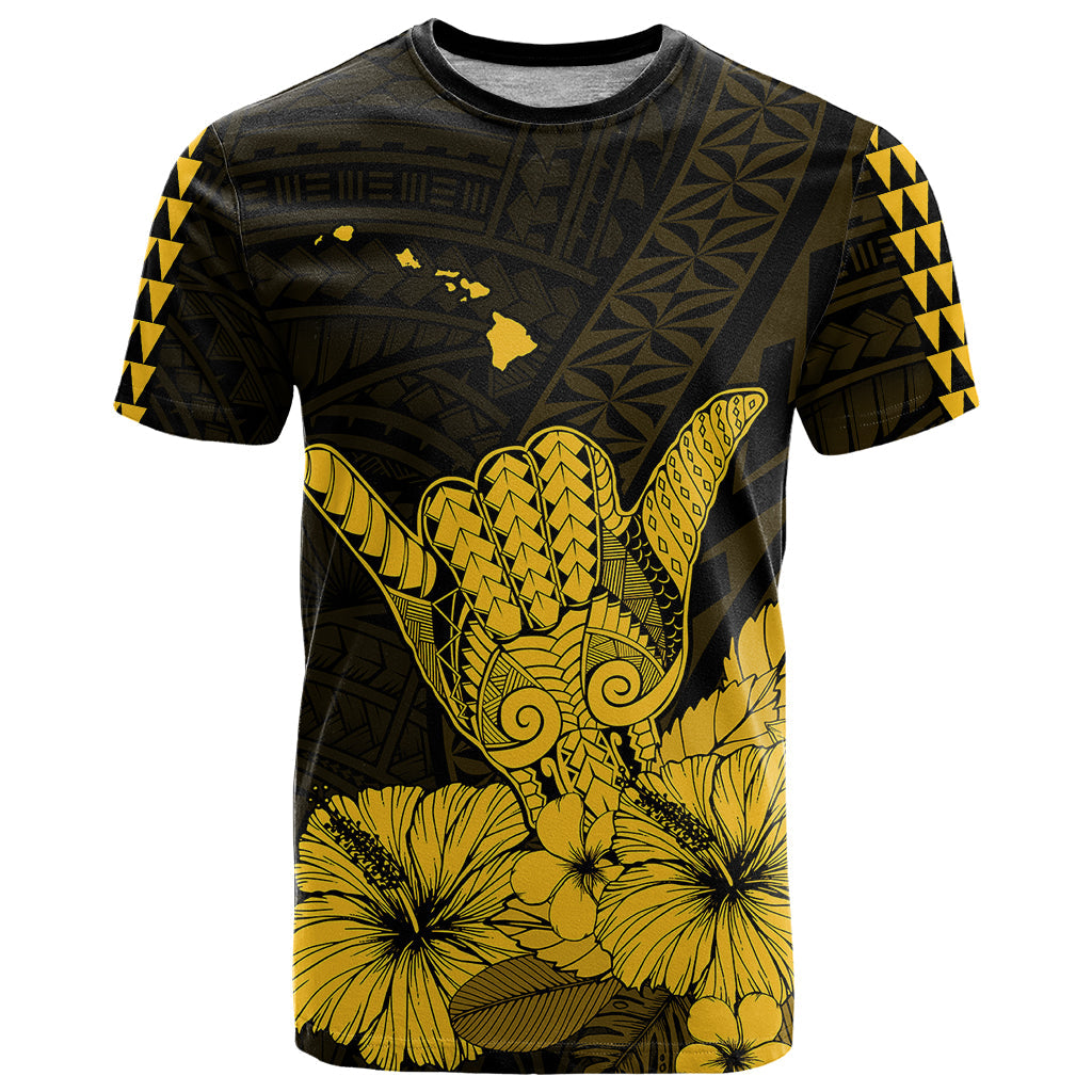 Hawaii Shaka Sign T Shirt Gold Version