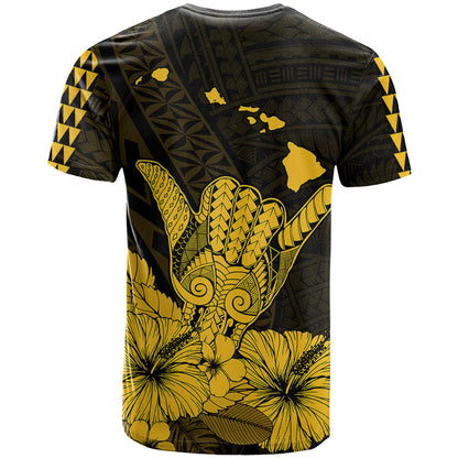 Hawaii Shaka Sign T Shirt Gold Version