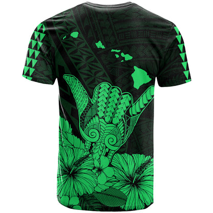 Hawaii Shaka Sign T Shirt Green Version