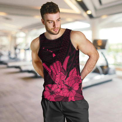 Hawaii Shaka Sign Men Tank Top Pink Version