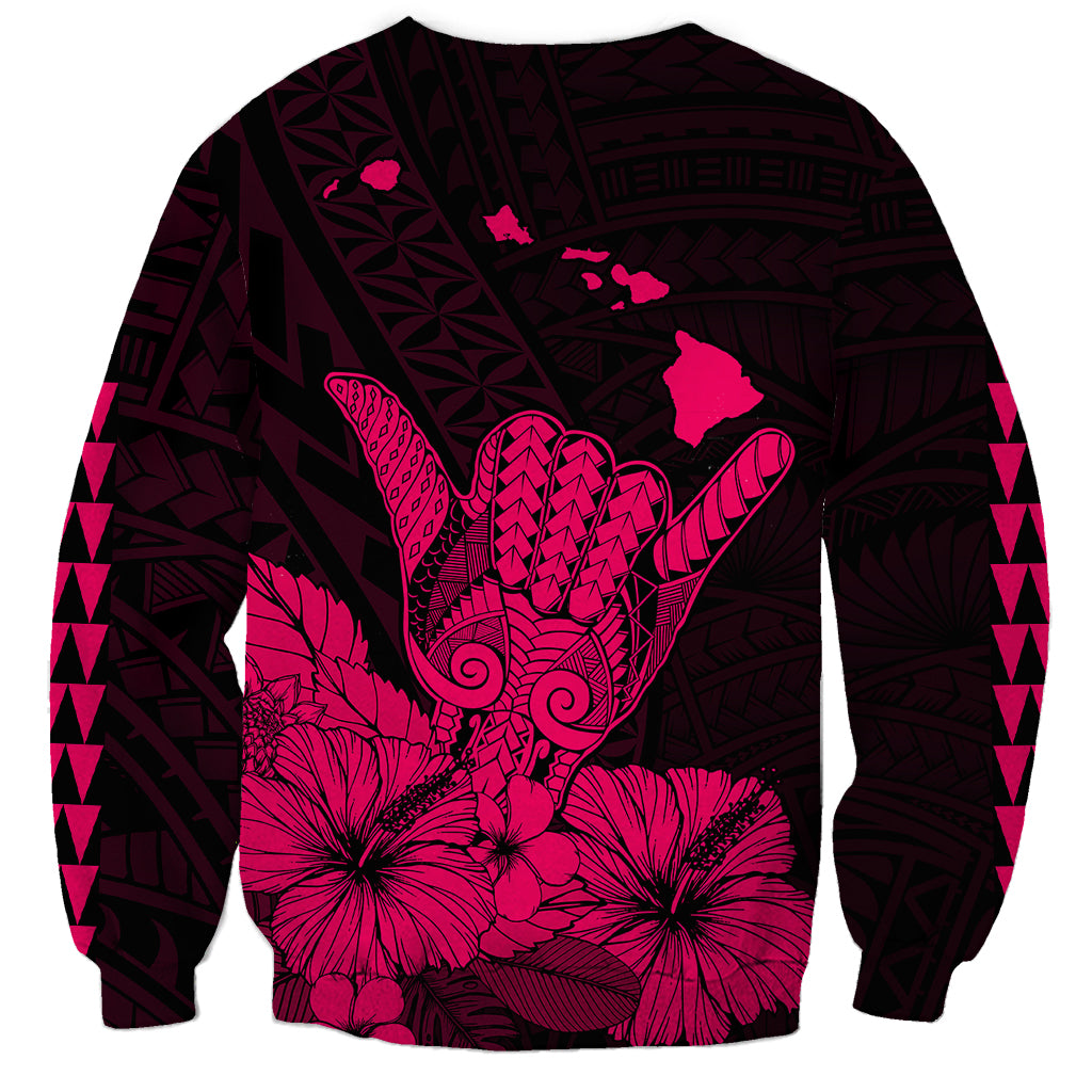 Hawaii Shaka Sign Sweatshirt Pink Version