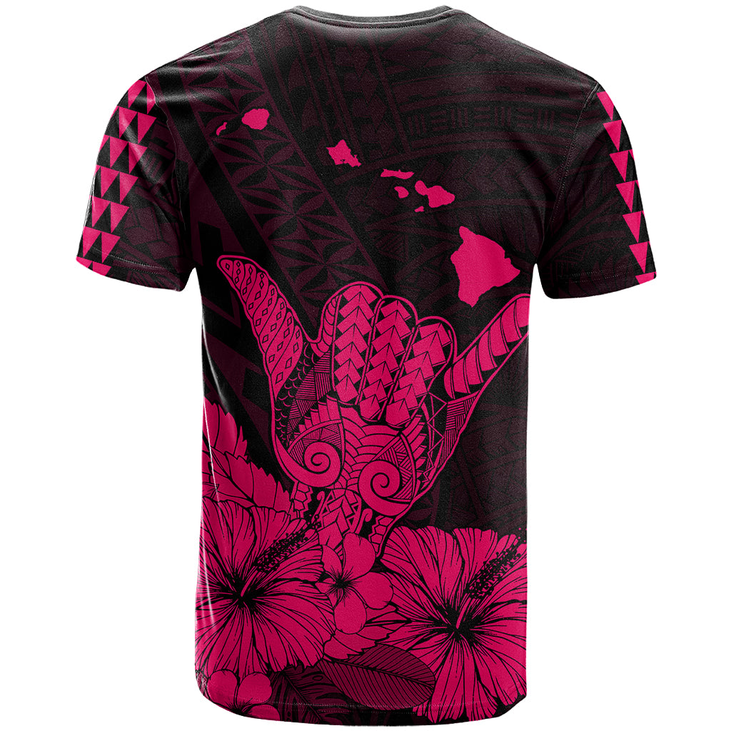 Hawaii Shaka Sign T Shirt Pink Version