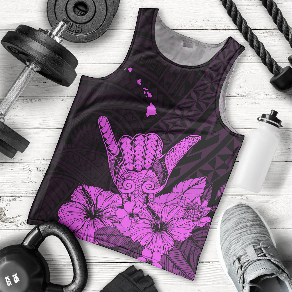 Hawaii Shaka Sign Men Tank Top Purple Version