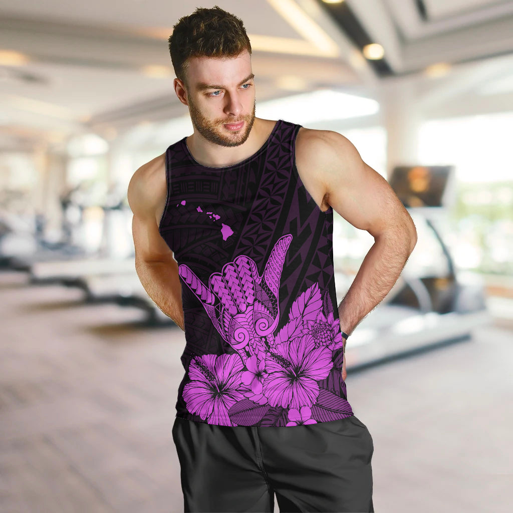 Hawaii Shaka Sign Men Tank Top Purple Version