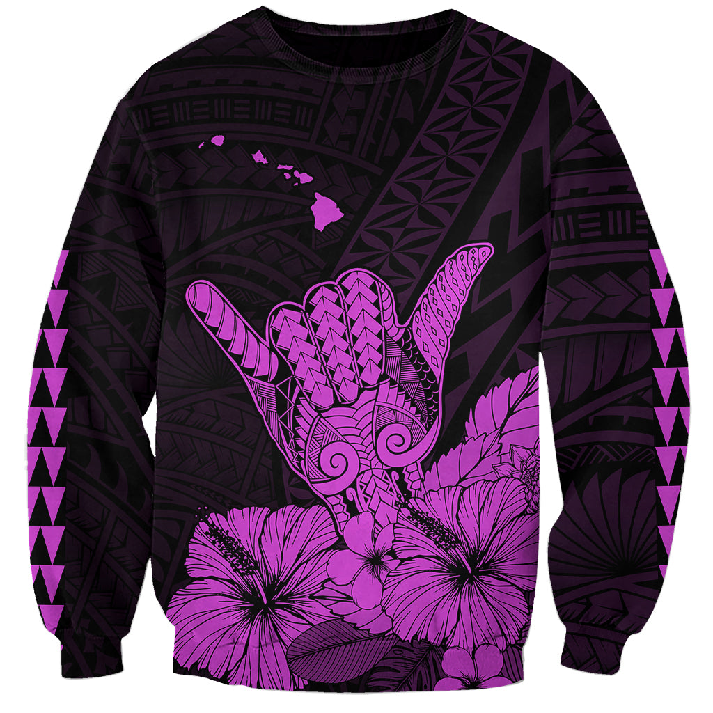 Hawaii Shaka Sign Sweatshirt Purple Version