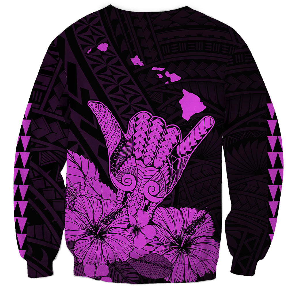 Hawaii Shaka Sign Sweatshirt Purple Version