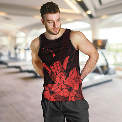 Hawaii Shaka Sign Men Tank Top Red Version