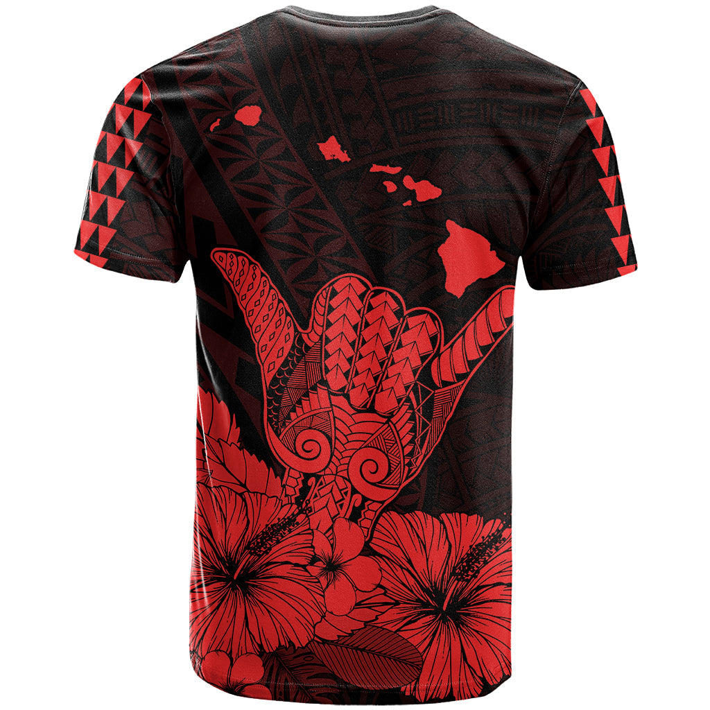 Hawaii Shaka Sign T Shirt Red Version