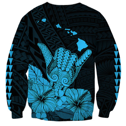 Hawaii Shaka Sign Sweatshirt Blue Version