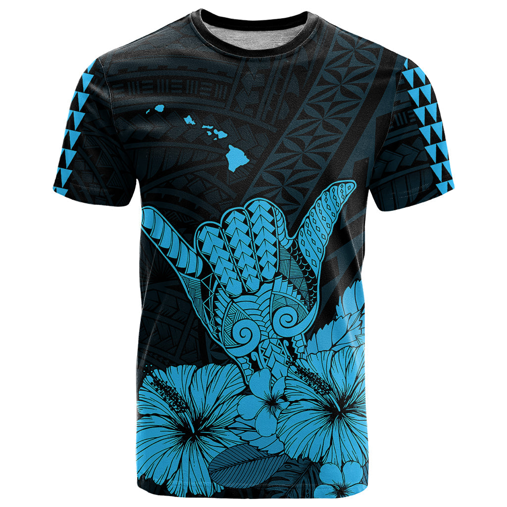 Hawaii Shaka Sign T Shirt Blue Version