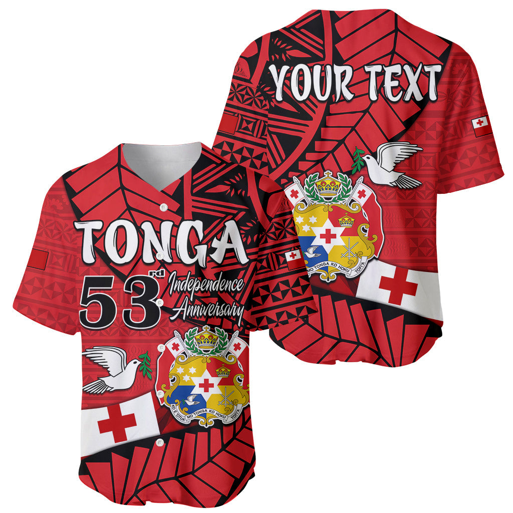 (Custom Personalised) Tonga Emancipation Day Baseball Jersey Happy 53rd Independence Anniversary