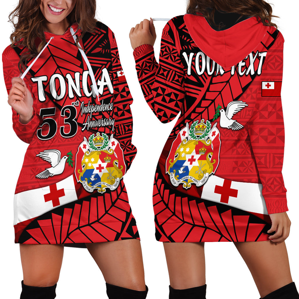 Custom Personalised Tonga Emancipation Day Hoodie Dress Happy 53rd Independence Anniversary