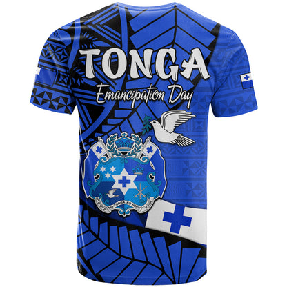 Tonga Emancipation Day T Shirt Happy 53Rd Independence Anniversary Blue Version