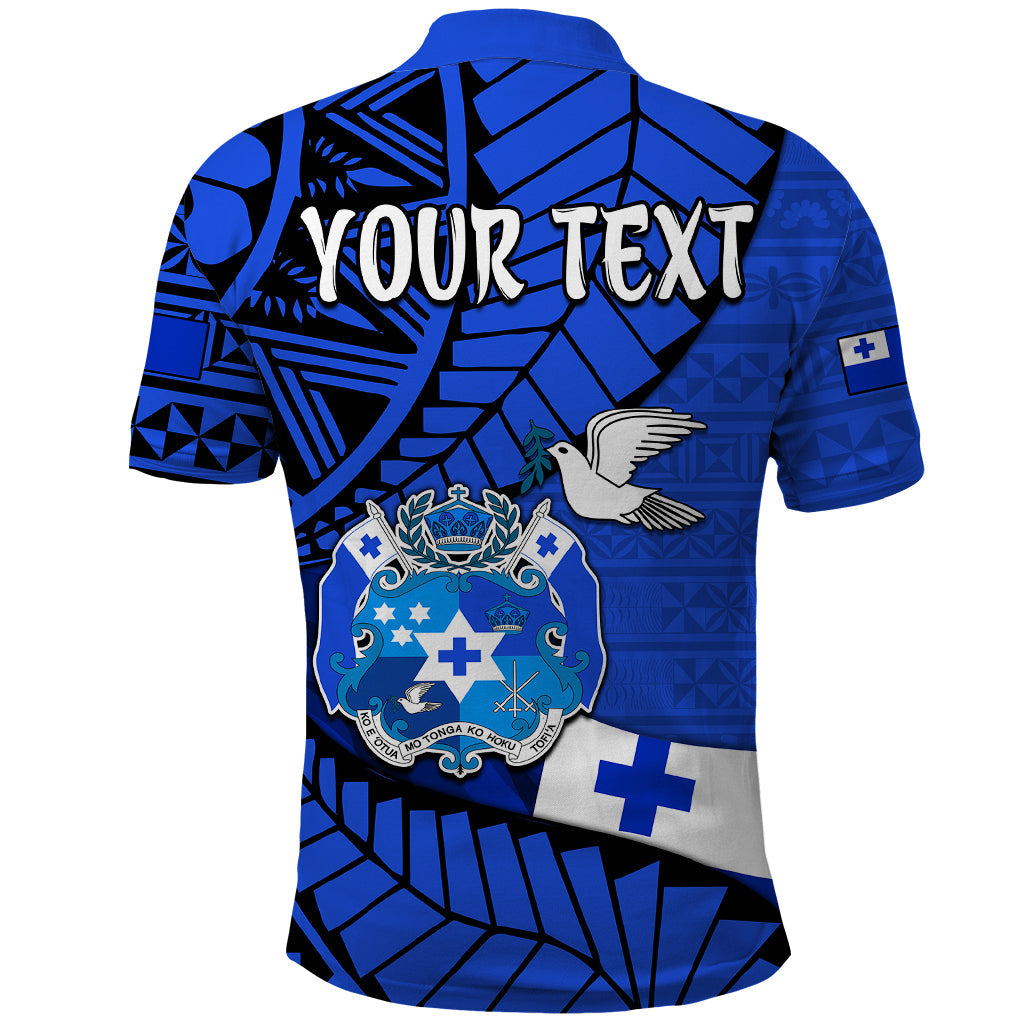 Custom Personalised Tonga Emancipation Day Polo Shirt Happy 53rd Independence Anniversary Blue Version