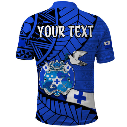 Custom Personalised Tonga Emancipation Day Polo Shirt Happy 53rd Independence Anniversary Blue Version