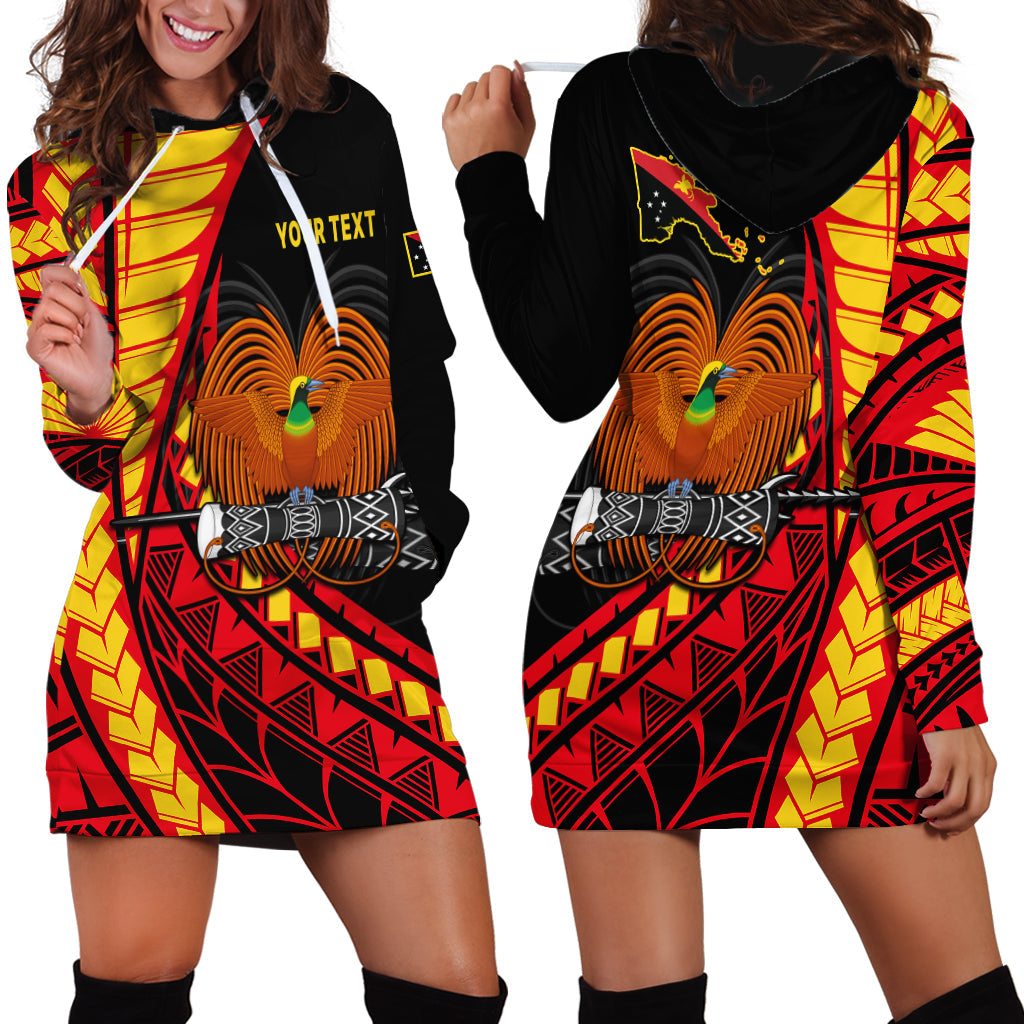 Custom Personalised Papua New Guinea Hoodie Dress The Greater Bird of Paradise
