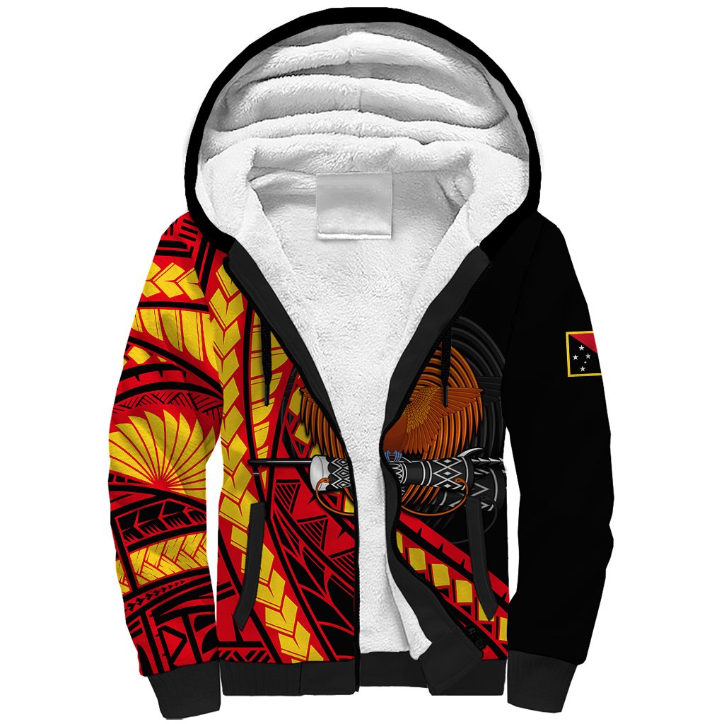 (Custom Personalised) Papua New Guinea Sherpa Hoodie The Greater Bird of Paradise