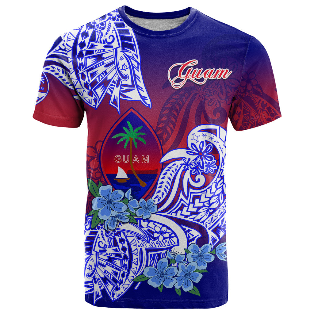 Guam T Shirt Polynesian Floral Tribal