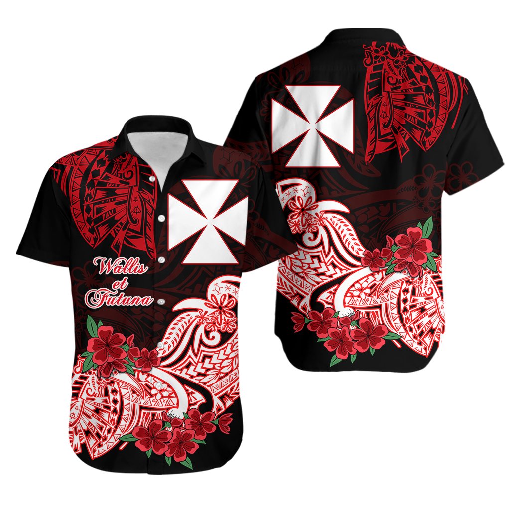 Wallis et Futuna Hawaiian Shirt Polynesian Floral Tribal