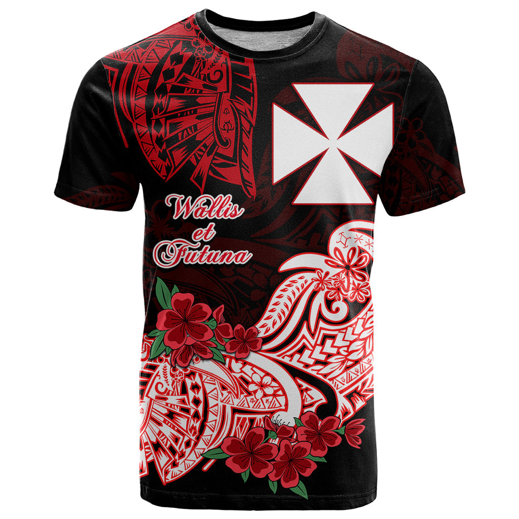 Wallis et Futuna T Shirt Polynesian Floral Tribal