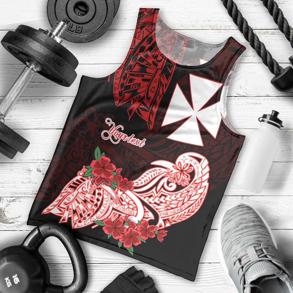 Custom Personalised Wallis et Futuna Men Tank Top Polynesian Floral Tribal