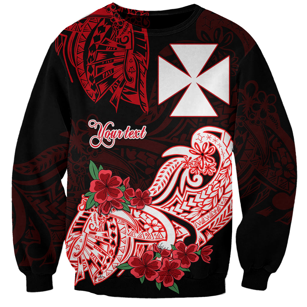Custom Personalised Wallis et Futuna Sweatshirt Polynesian Floral Tribal