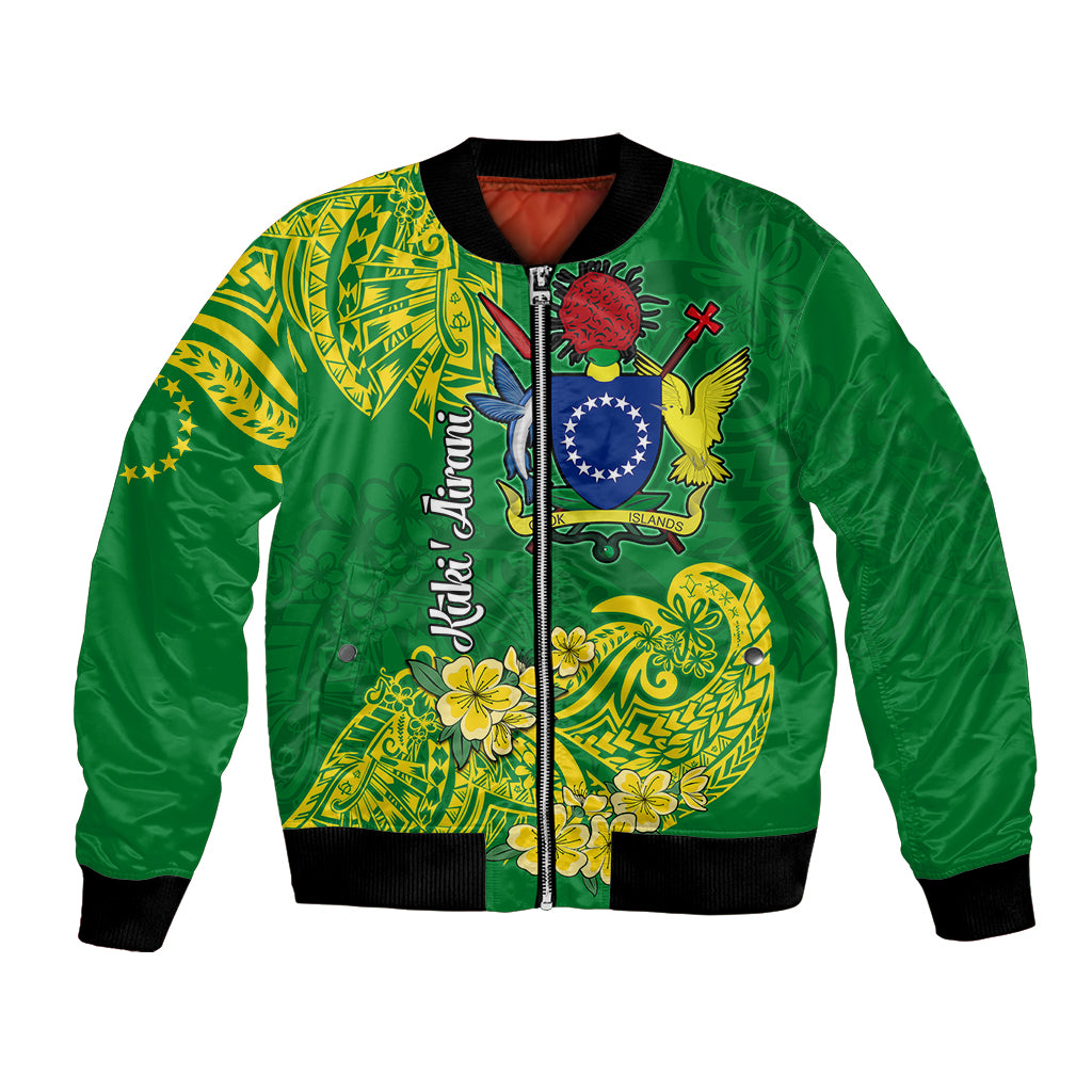 Cook Island Bomber Jacket Polynesian Floral Tribal
