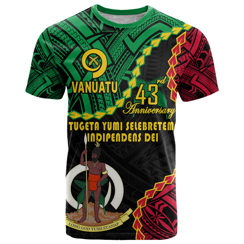 Vanuatu 43rd Anniversary T Shirt Tugeta Yumi Selebretem Indipendens Dei