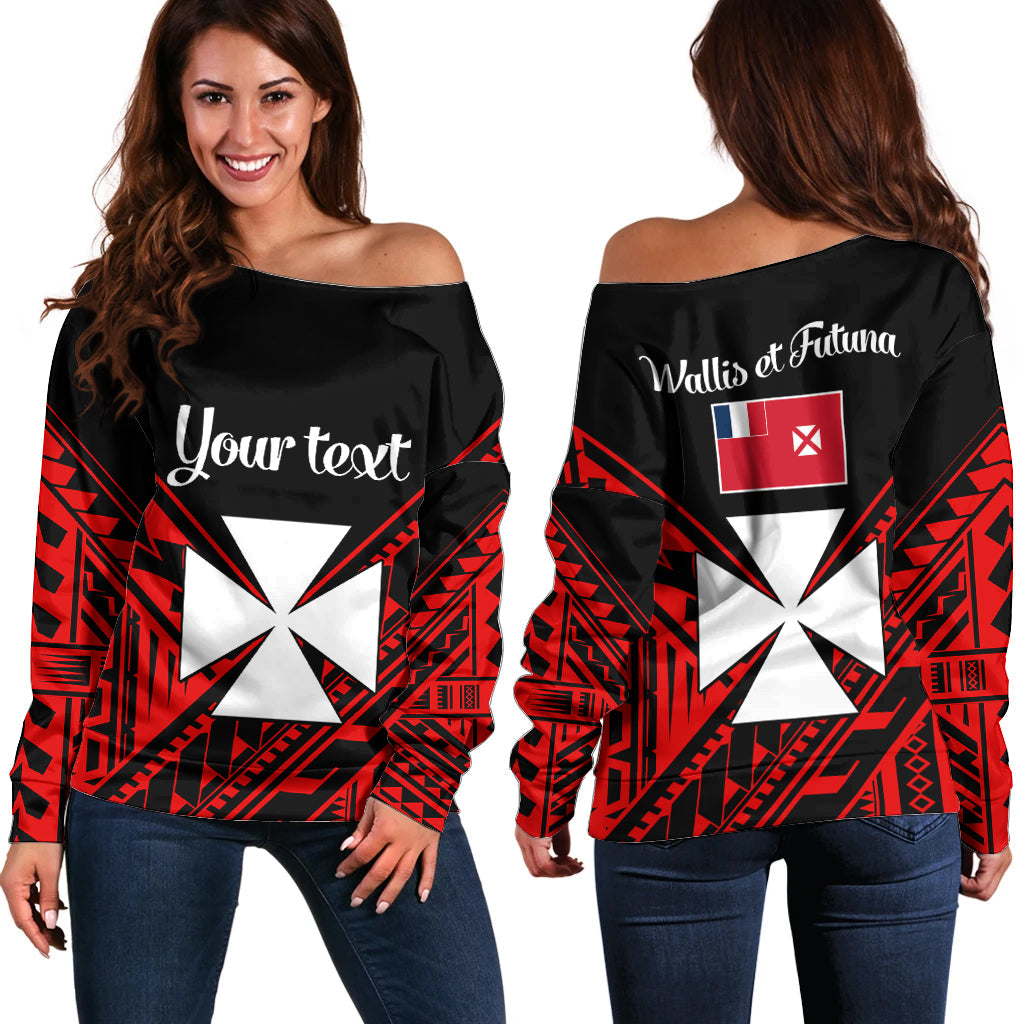 (Custom Personalised) Wallis et Futuna Off Shoulder Sweater Happy Independence Day