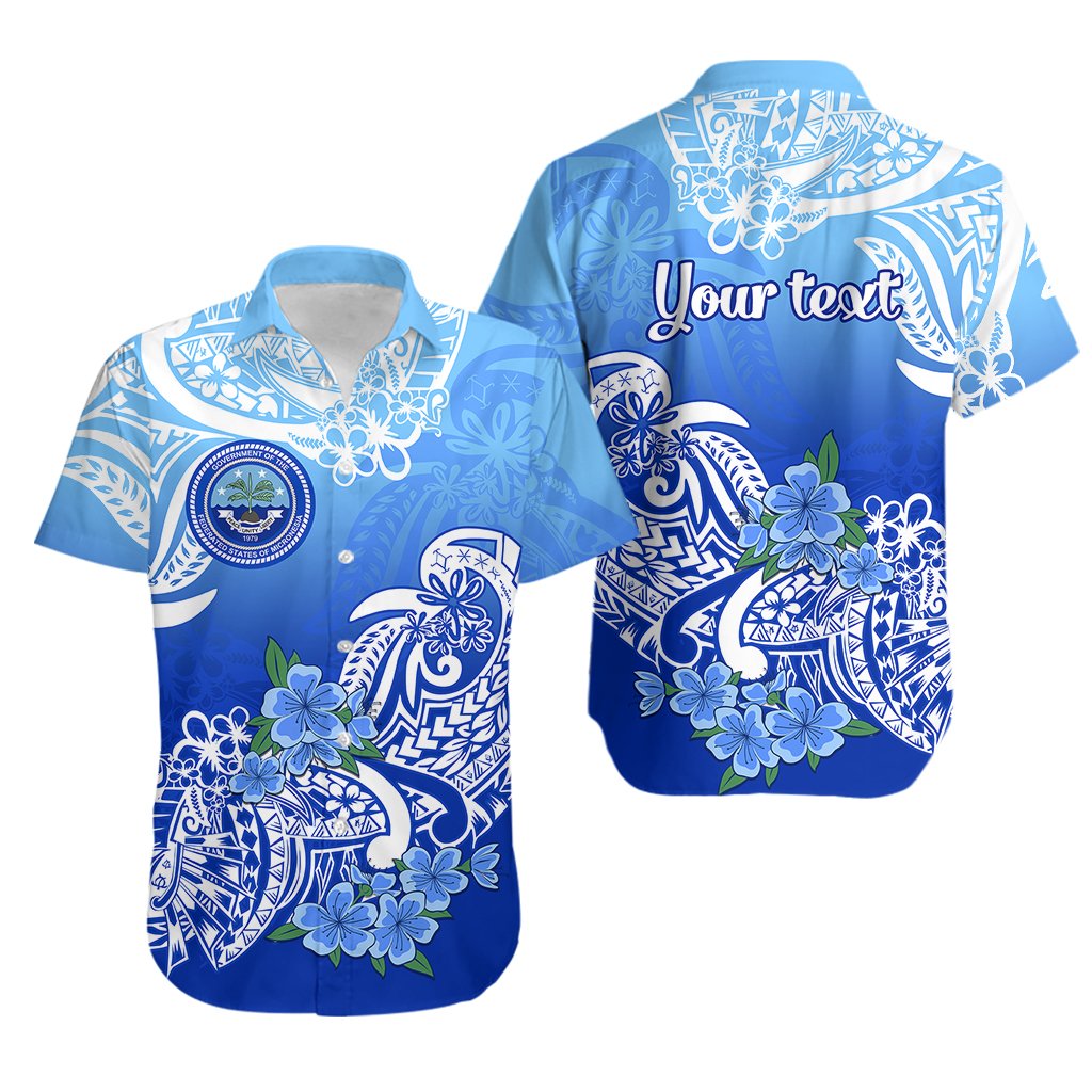 Custom Personalised Federated States Of Micronesia Hawaiian Shirt Polynesian Floral Tribal